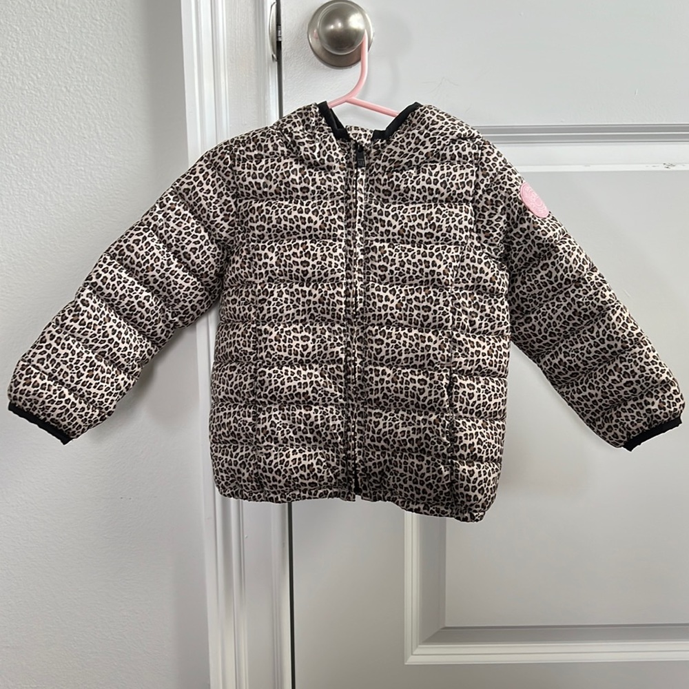 GAP Kids Leopard Print Puffer Jacket